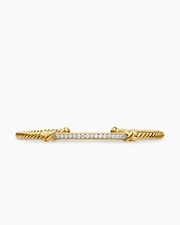Petite Helena Cablespira® Station Bracelet 18K Yellow Gold with Diamonds, 3mm