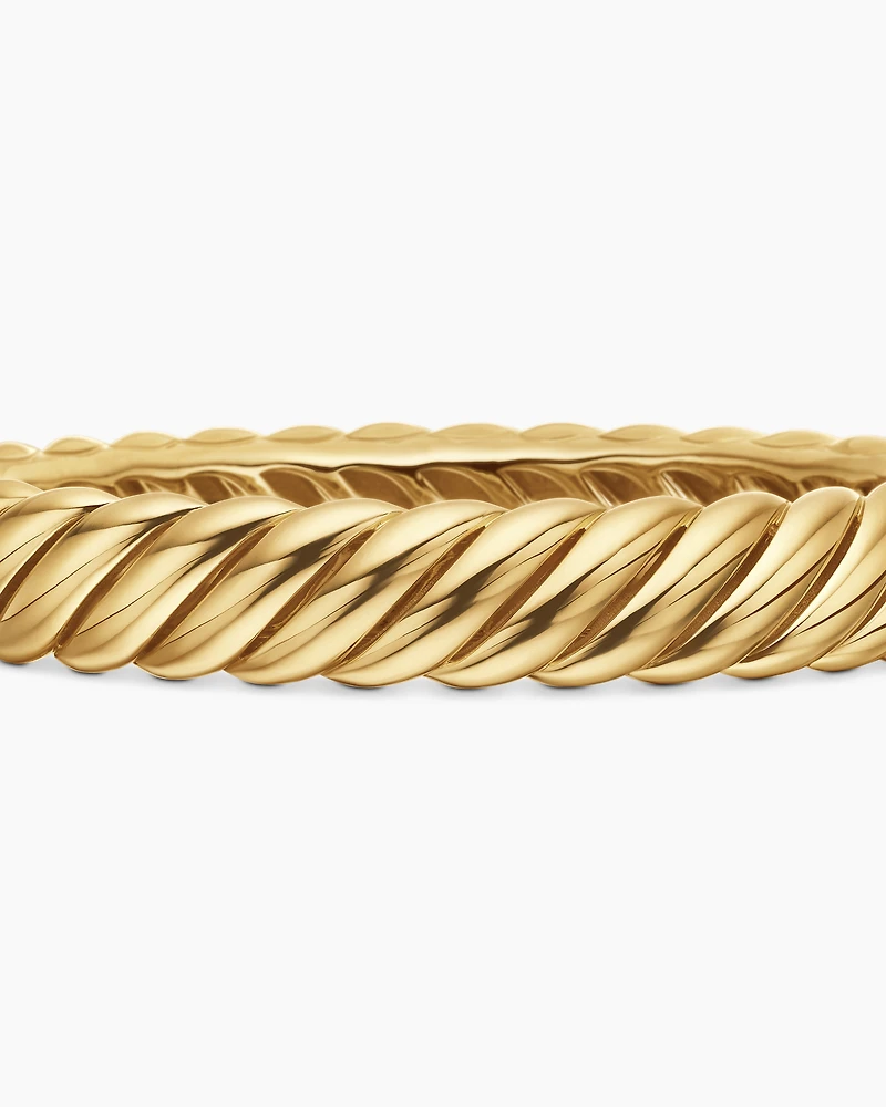 Sculpted Cable Bracelet in 18K Yellow Gold, 10mm