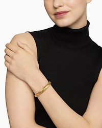 Sculpted Cable Bracelet in 18K Yellow Gold, 10mm