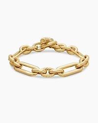 Lexington Chain Bracelet 18K Yellow Gold with Diamonds, 9.8mm