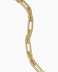 Lexington Chain Bracelet 18K Yellow Gold with Diamonds, 9.8mm