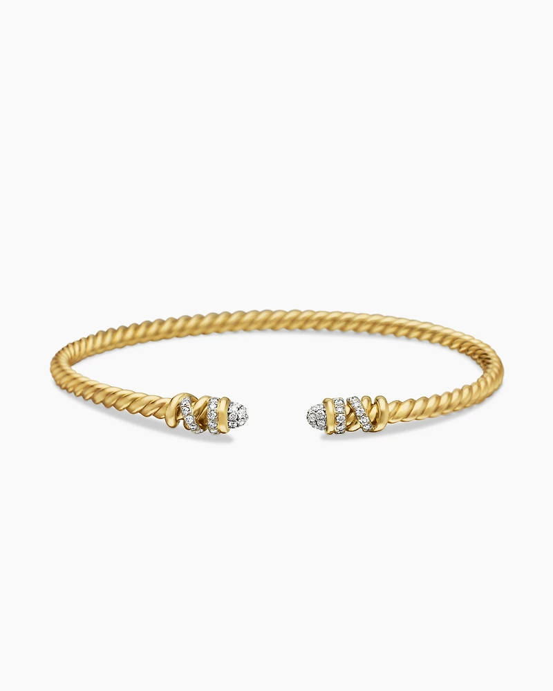 Petite Helena Bracelet 18K Yellow Gold with Diamonds, 3mm
