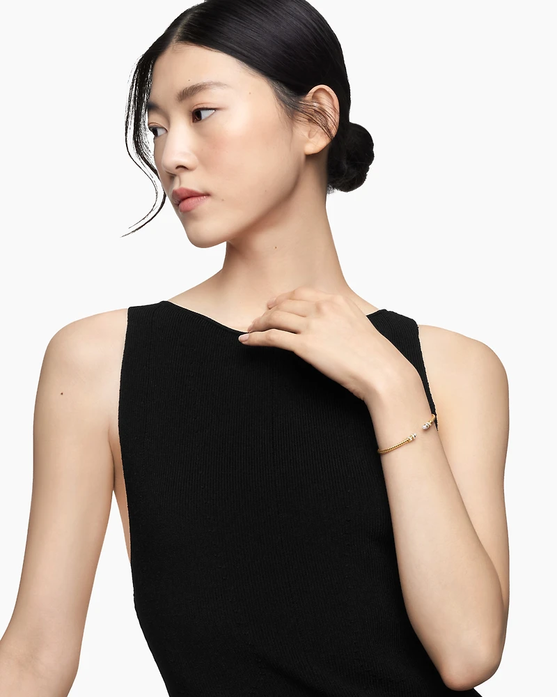 Petite Helena Bracelet 18K Yellow Gold with Diamonds, 3mm