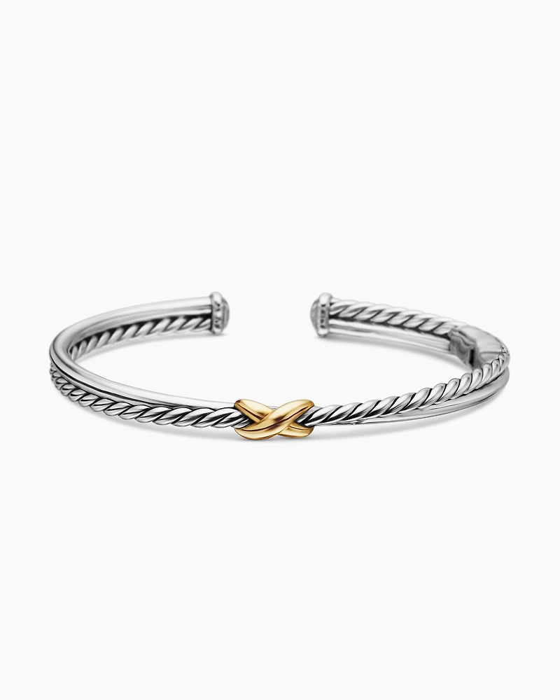 Petite X Center Station Bracelet with 18K Yellow Gold