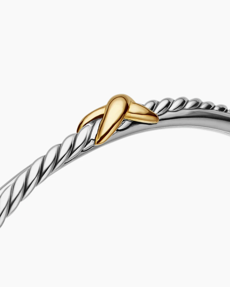 Petite X Center Station Bracelet with 18K Yellow Gold