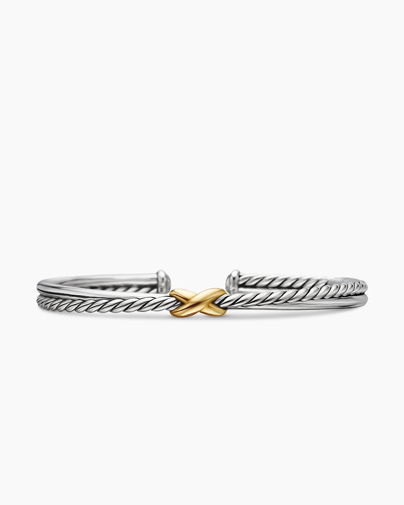 Petite X Center Station Bracelet with 18K Yellow Gold