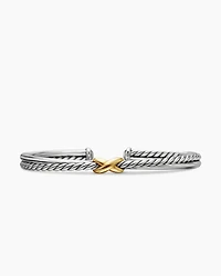 Petite X Center Station Bracelet with 18K Yellow Gold