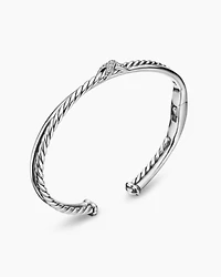 Petite X Center Station Bracelet with Diamonds, 5.2mm