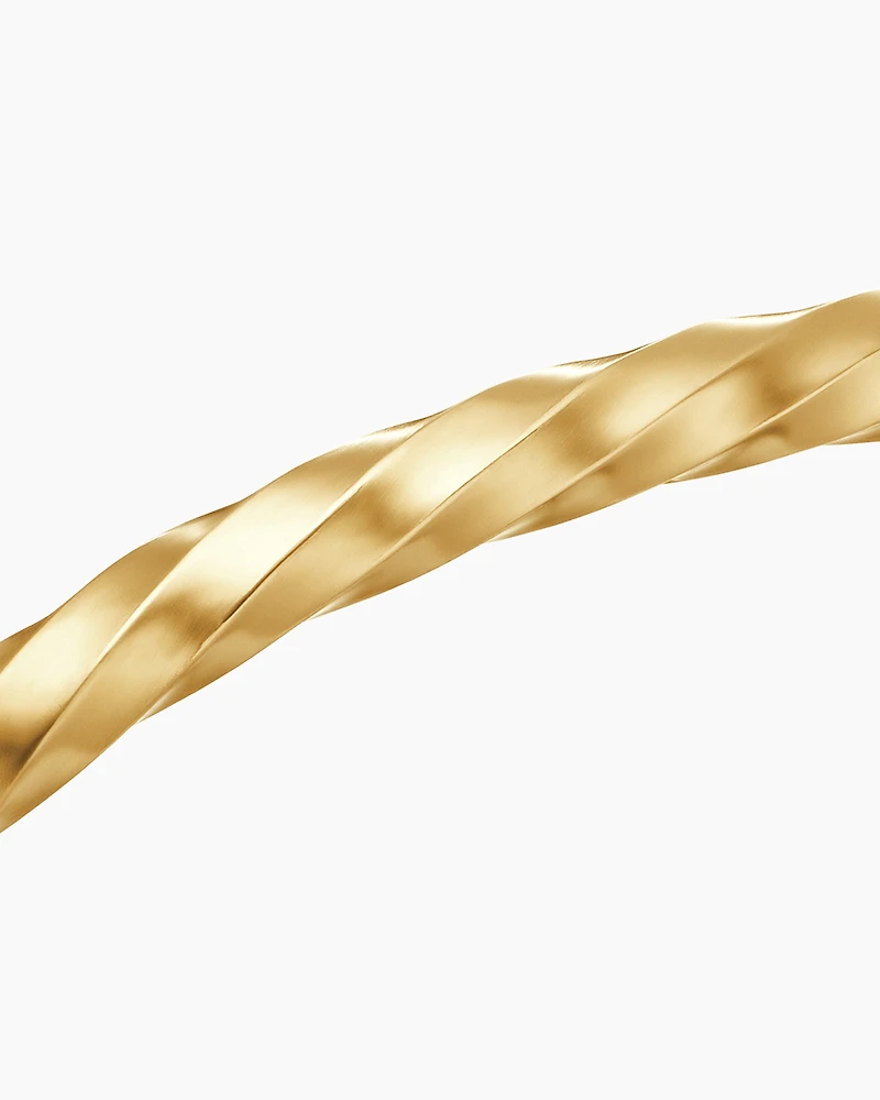 Cable Edge® Bangle Bracelet in 18K Yellow Gold, 4mm