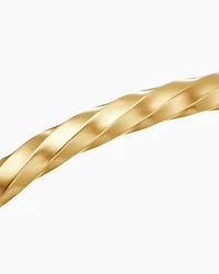 Cable Edge® Bangle Bracelet in 18K Yellow Gold, 4mm