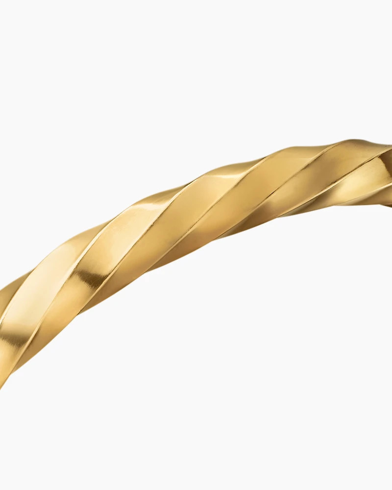 Cable Edge® Cuff Bracelet in 18K Yellow Gold, 5.5mm