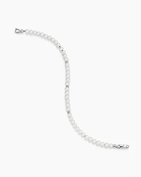 Bijoux Spiritual Beads Bracelet with Pearls and Sterling Silver, 4mm