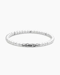 Bijoux Spiritual Beads Bracelet with Pearls and Sterling Silver, 4mm