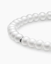 Bijoux Spiritual Beads Bracelet with Pearls and Sterling Silver, 4mm