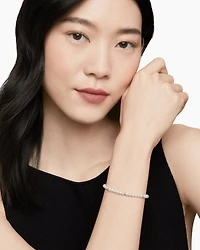 Bijoux Spiritual Beads Bracelet with Pearls and Sterling Silver, 4mm