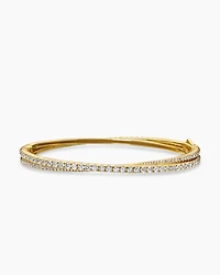Pavé Crossover Two Row Bracelet in 18K Yellow Gold with Diamonds, 5.5mm