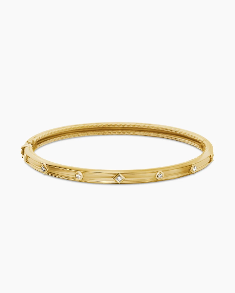 Modern Renaissance Bracelet 18K Yellow Gold with Diamonds, 4.5mm
