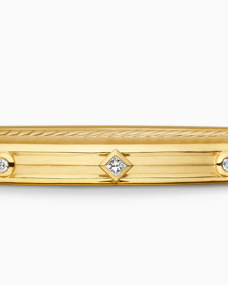 Modern Renaissance Bracelet 18K Yellow Gold with Diamonds, 4.5mm