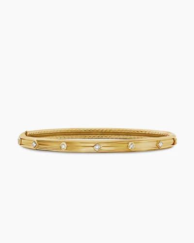 Modern Renaissance Bracelet 18K Yellow Gold with Diamonds, 4.5mm