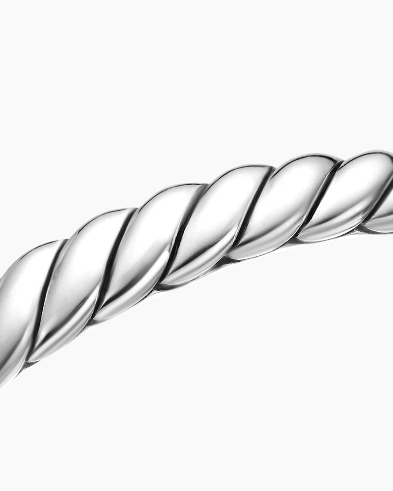 Sculpted Cable Bangle Bracelet Sterling Silver, 7mm