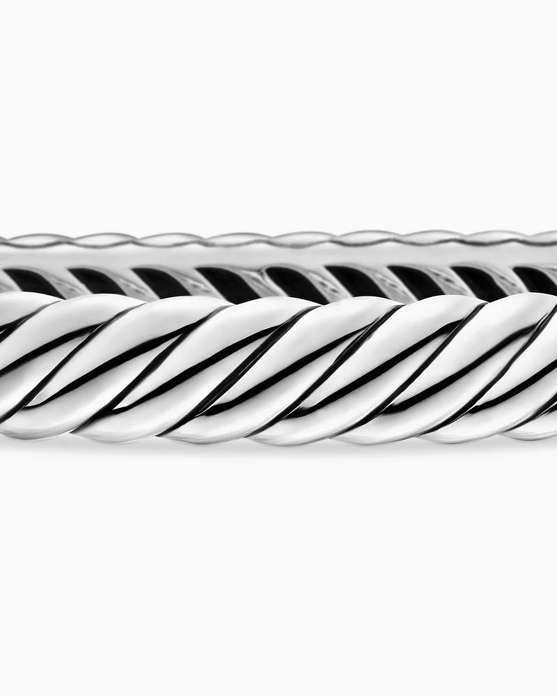 Sculpted Cable Bangle Bracelet Sterling Silver, 7mm