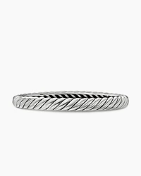 Sculpted Cable Bangle Bracelet Sterling Silver, 7mm