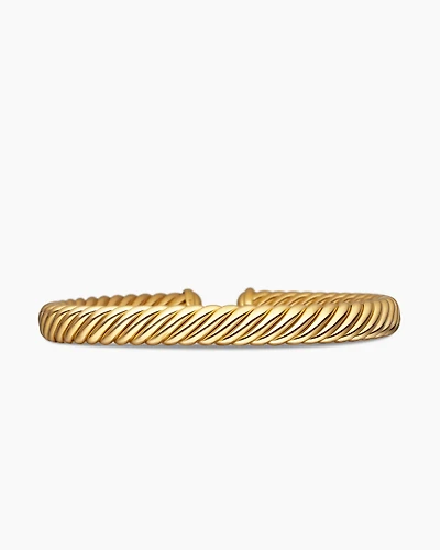 Modern Oval Cablespira® Bracelet in 18K Yellow Gold, 7mm
