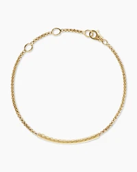 Petite Pavé Bar Bracelet in 18K Yellow Gold with Diamonds, 1.7mm