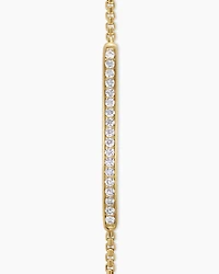 Petite Pavé Bar Bracelet in 18K Yellow Gold with Diamonds, 1.7mm