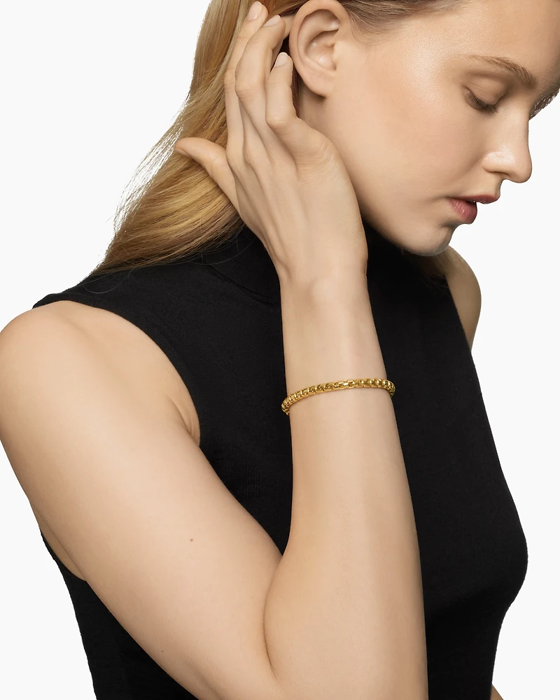 DY Bael Aire Box Chain Bracelet in 18K Yellow Gold, 5.2mm
