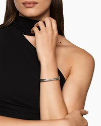 Crossover Two Row Cuff Bracelet Sterling Silver, 10.7mm