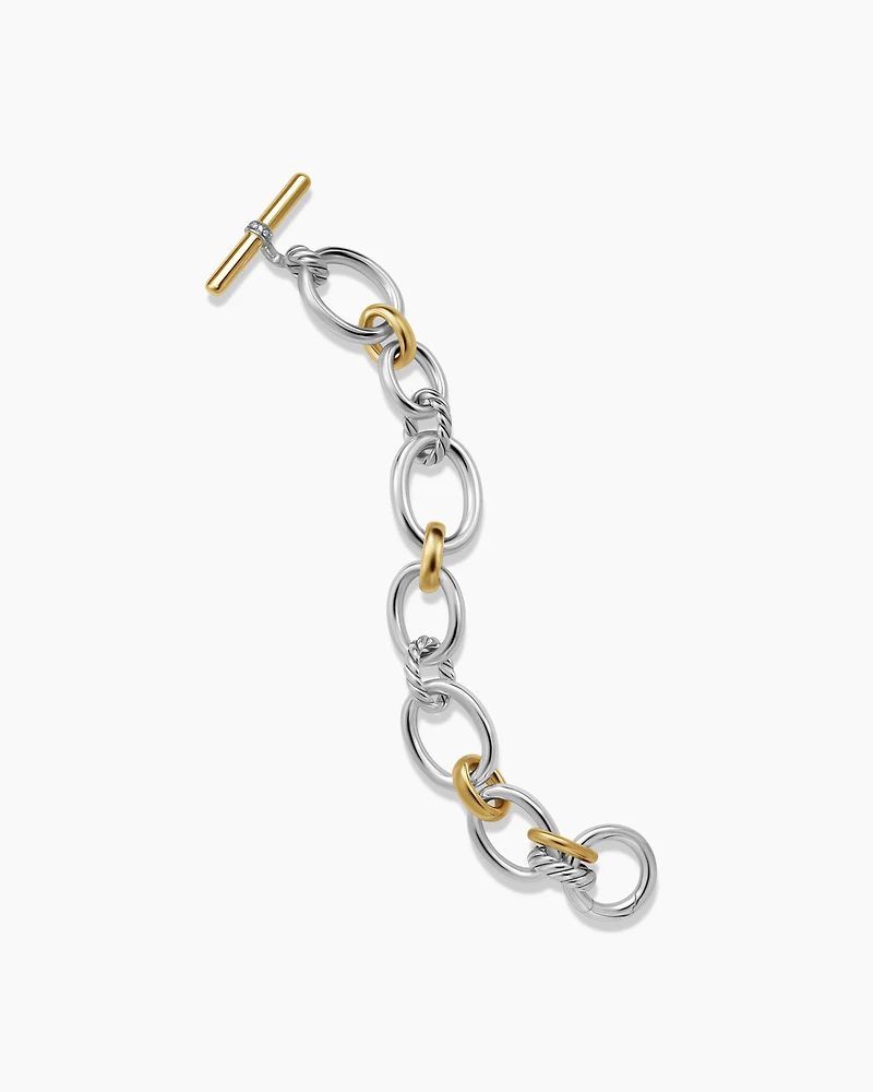 DY Mercer® Chain Bracelet Sterling Silver with 18K Yellow Gold and Diamonds
