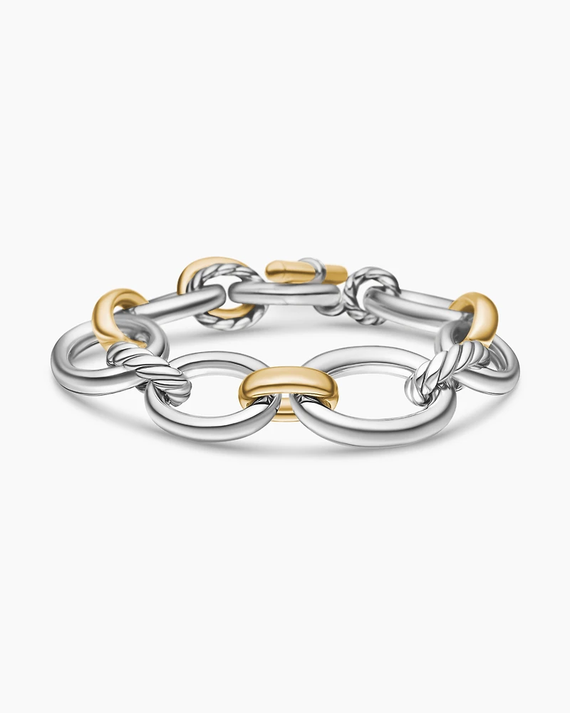 DY Mercer® Chain Bracelet Sterling Silver with 18K Yellow Gold and Diamonds