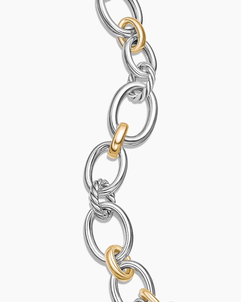 DY Mercer® Chain Bracelet Sterling Silver with 18K Yellow Gold and Diamonds
