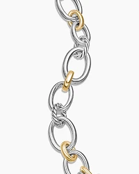 DY Mercer® Chain Bracelet Sterling Silver with 18K Yellow Gold and Diamonds