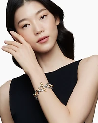DY Mercer® Chain Bracelet Sterling Silver with 18K Yellow Gold and Diamonds
