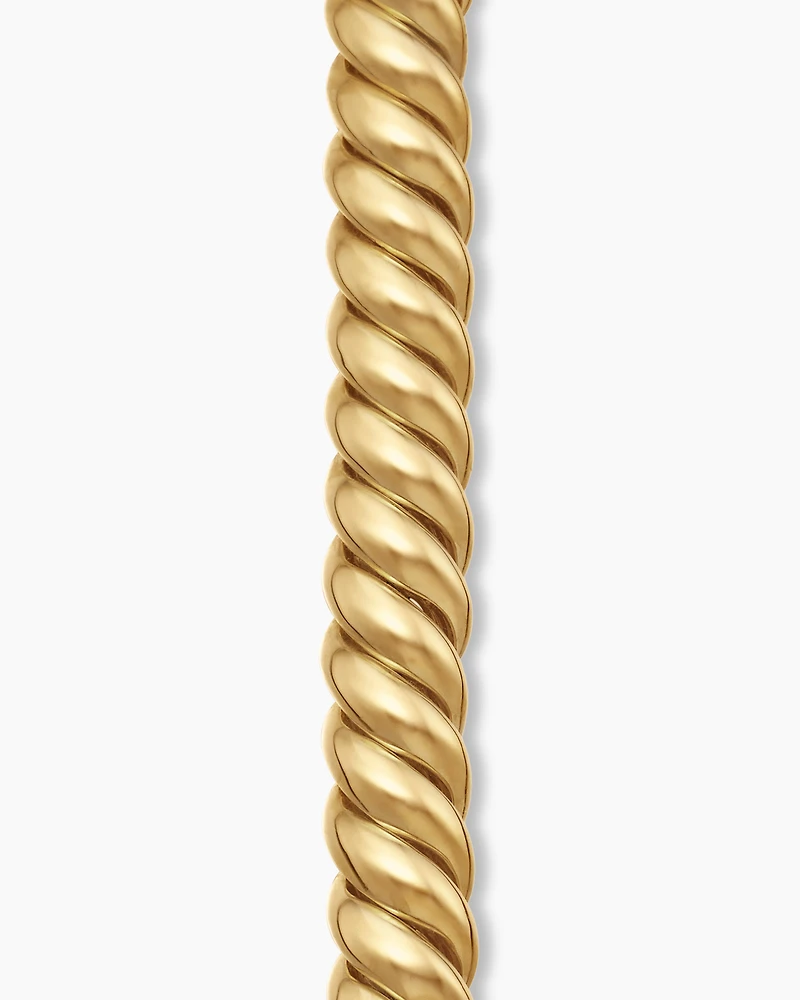 Sculpted Cable Bracelet 18K Yellow Gold, 8.5mm