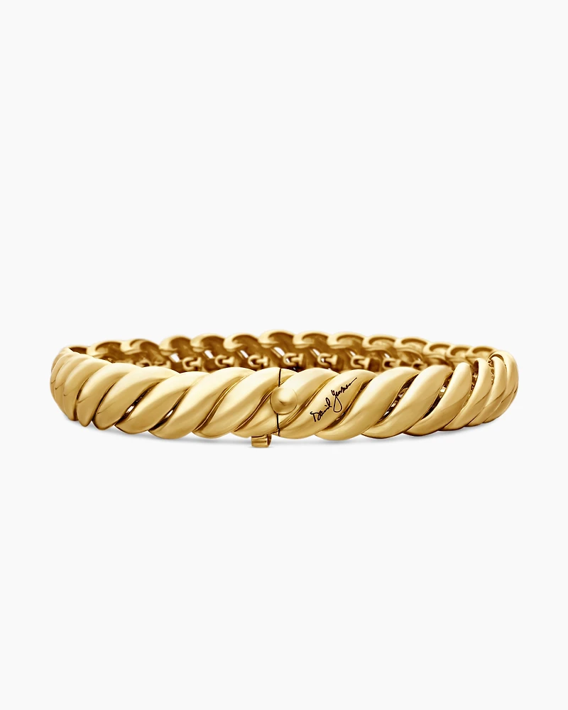 Sculpted Cable Bracelet 18K Yellow Gold, 8.5mm