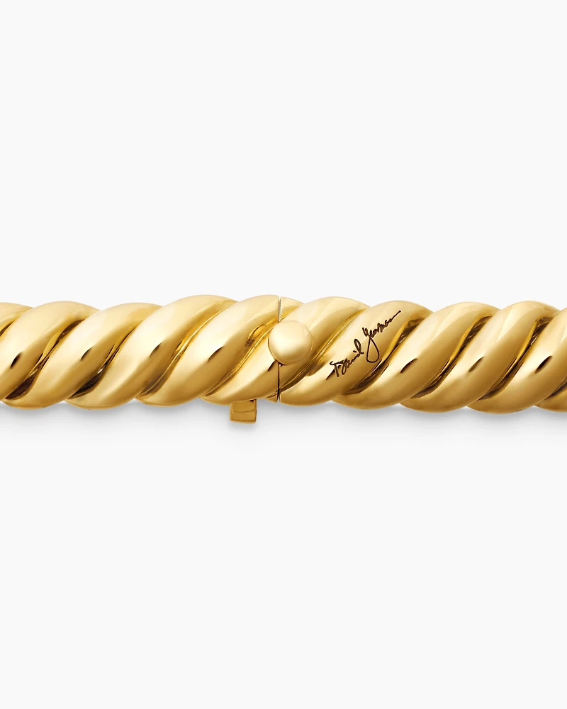 Sculpted Cable Bracelet 18K Yellow Gold, 8.5mm