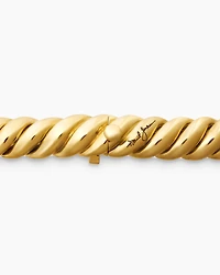 Sculpted Cable Bracelet 18K Yellow Gold, 8.5mm