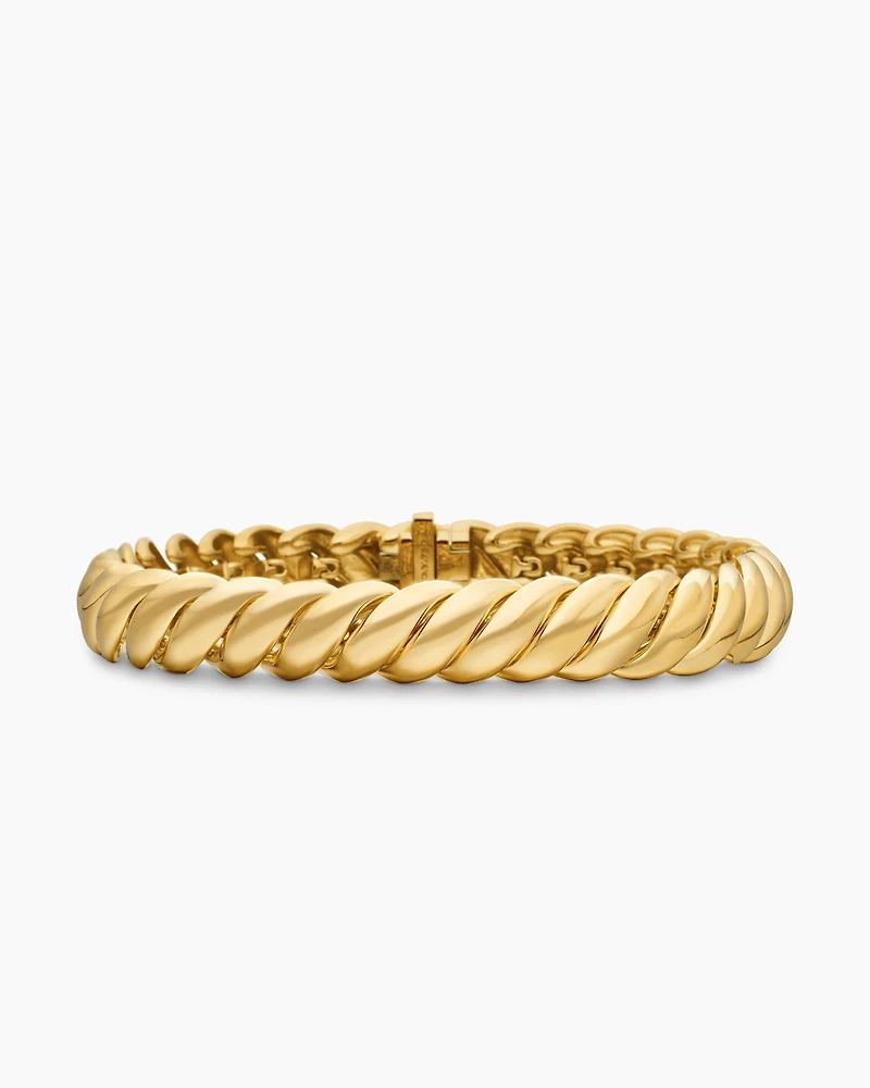 Sculpted Cable Bracelet 18K Yellow Gold, 8.5mm