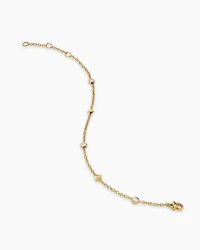 Petite Modern Renaissance Station Bracelet in 18K Yellow Gold with Diamonds, 4.6mm