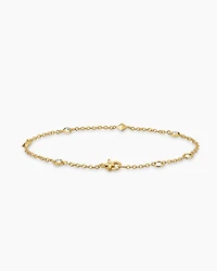 Petite Modern Renaissance Station Bracelet in 18K Yellow Gold with Diamonds, 4.6mm