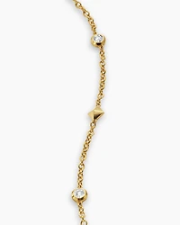 Petite Modern Renaissance Station Bracelet in 18K Yellow Gold with Diamonds, 4.6mm