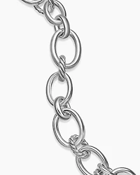 DY Mercer® Chain Bracelet in Sterling Silver with Diamonds, 20mm