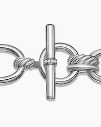 DY Mercer® Chain Bracelet in Sterling Silver with Diamonds, 20mm