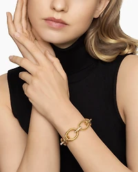 DY Mercer® Chain Bracelet in 18K Yellow Gold with Diamonds, 20mm