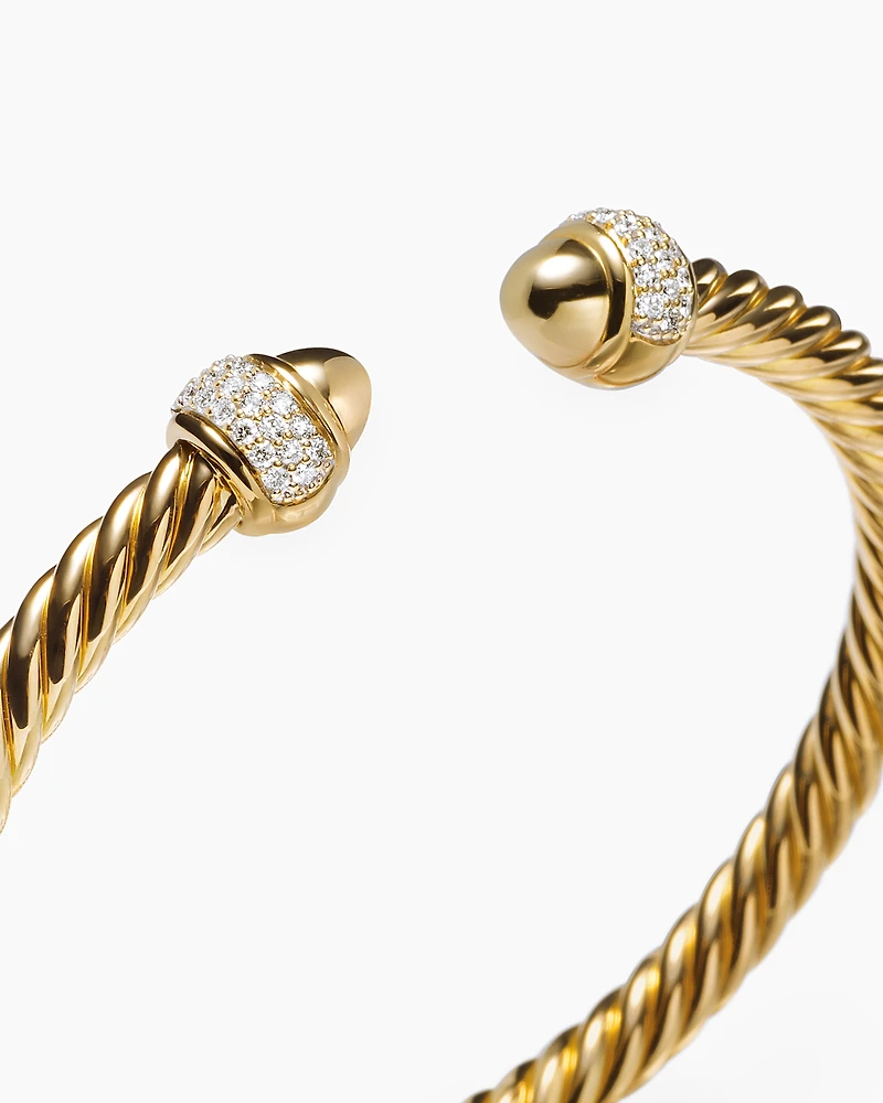 Cable Bracelet 18K Yellow Gold with Diamonds