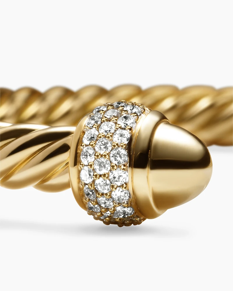 Cable Bracelet 18K Yellow Gold with Diamonds