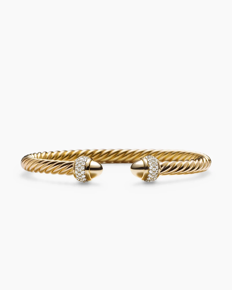 Cable Bracelet 18K Yellow Gold with Diamonds